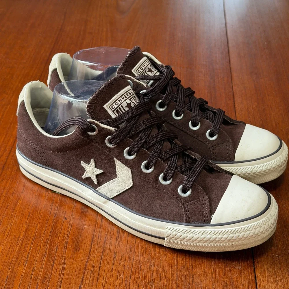 NEW Converse All Star Re-Issue Brown Suede Low Top Sneakers M6.5 W8.5 Streetwear